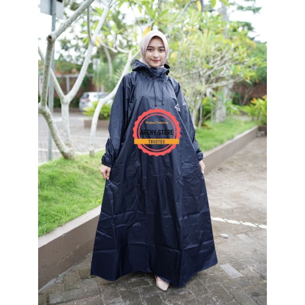 Jas Hujan Gamis Unisex Original ATREO || Parasut Balon || Jas hujan pria wanita