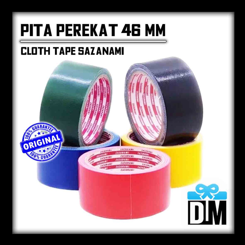 

Cloth Tape 48mm Warna Warni Lakban Kain Jilid Serat Berwarna Sazanami Cloth Tape 48mm