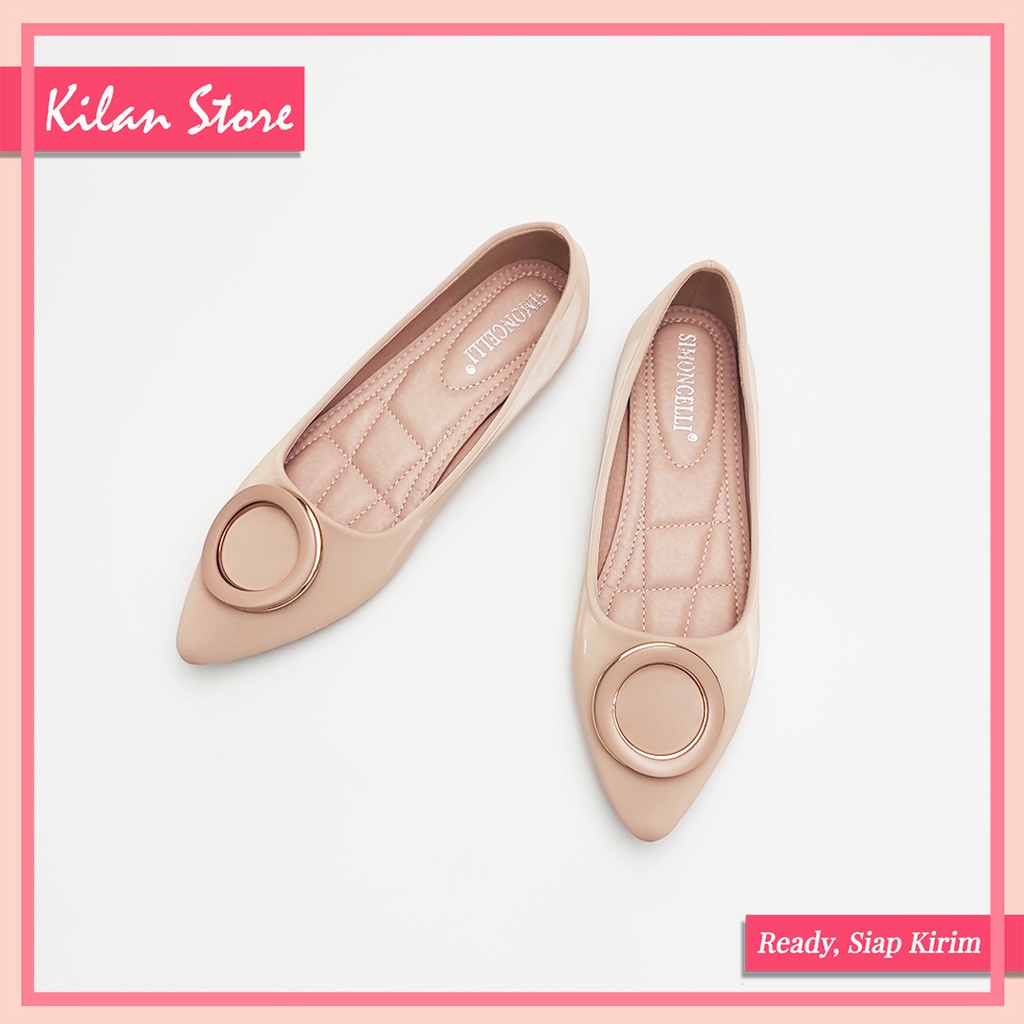 Flatshoes Wanita Humaira 214302 - Sepatu Flat Wanita Simoncelli Sepatu Teplek Wanita Import