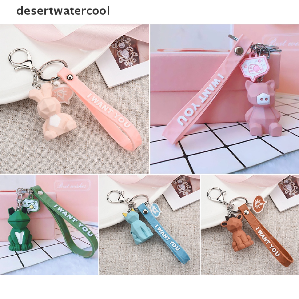 Deid Gantungan Kunci Dinosaurus Stereo Key Ring Panda Koala Keychain Phone Bag Fun Pendant Martijn