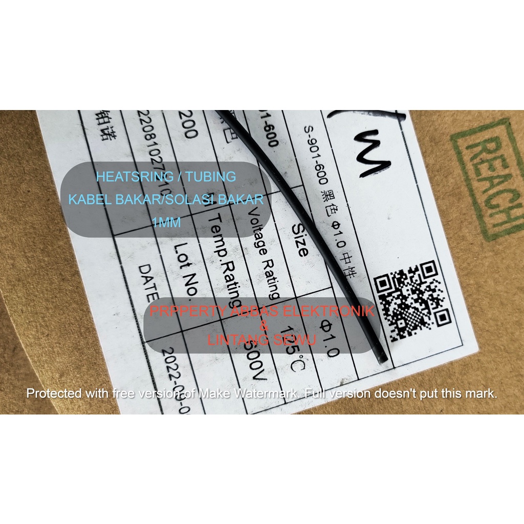 HEATSRING TUBING  SOLASI BAKAR KABEL BAKAR HEAT SRING HEATSRINK 1MM 1 MM