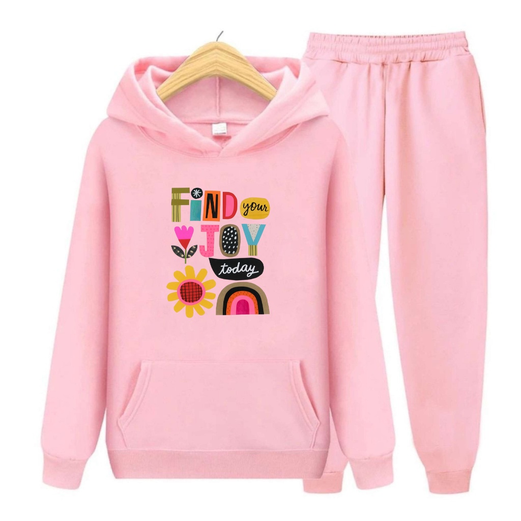 Setelan Anak Find Your Joy Sweater Hoodie Size S, M , XL, XXL