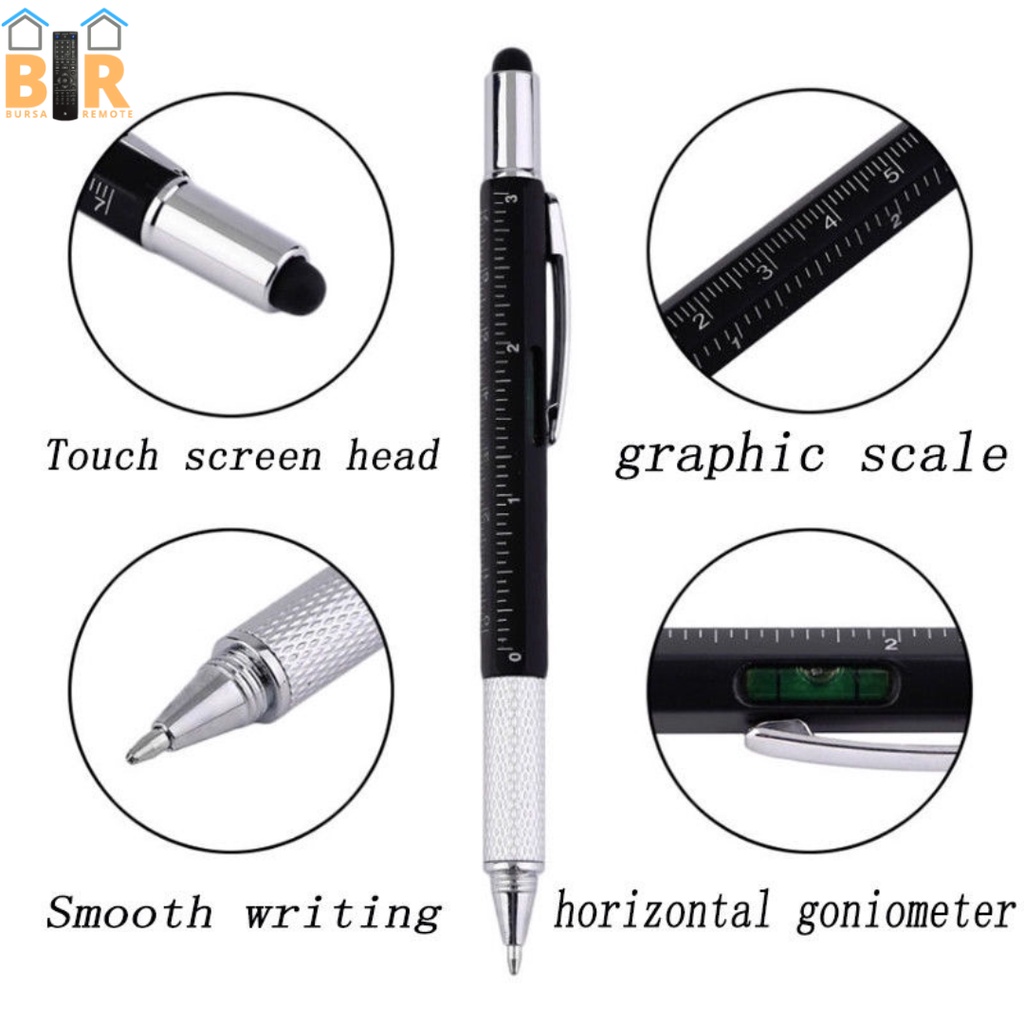 Stylus Pen 6IN1 Waterpas Sigmat Universal Lcd Touchscreen