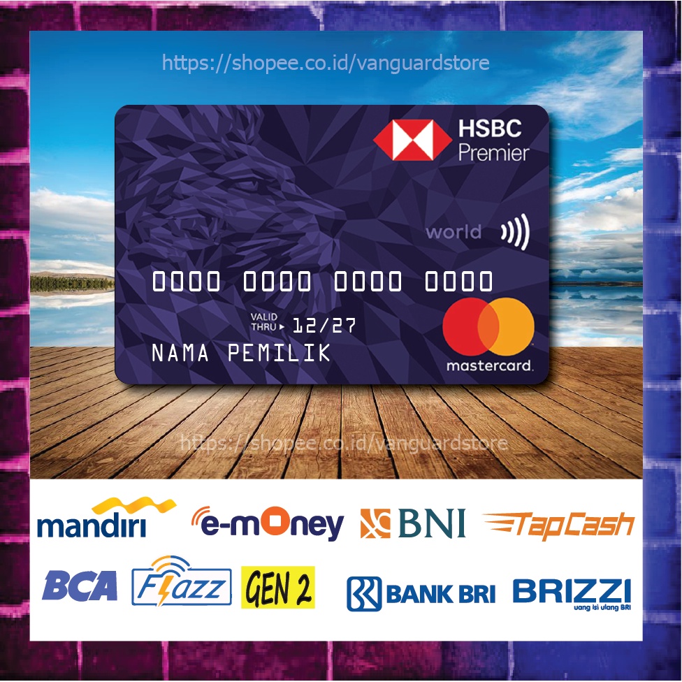 KARTU E MONEY E TOLL KARTU HSC BLUE CARD DEBIT CREDIT EMONEY MANDIRI FLAZZ BCA BNI TAPCASH BRIZZI BRI - 1 SISI