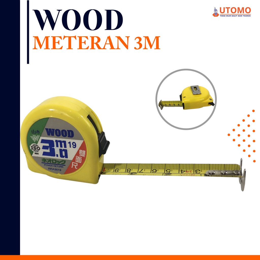 WOOD ASLI METERAN WOOD 3 METER - MADE IN TAIWAN