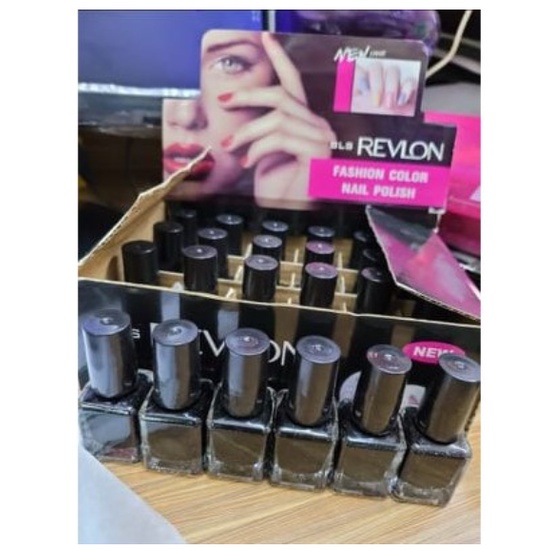 READY Kutek Revlon satuan / HUDA - FASHION COLOR NAIL POLISH - ALL COLORS / NUDE / GLITTER / HITAM