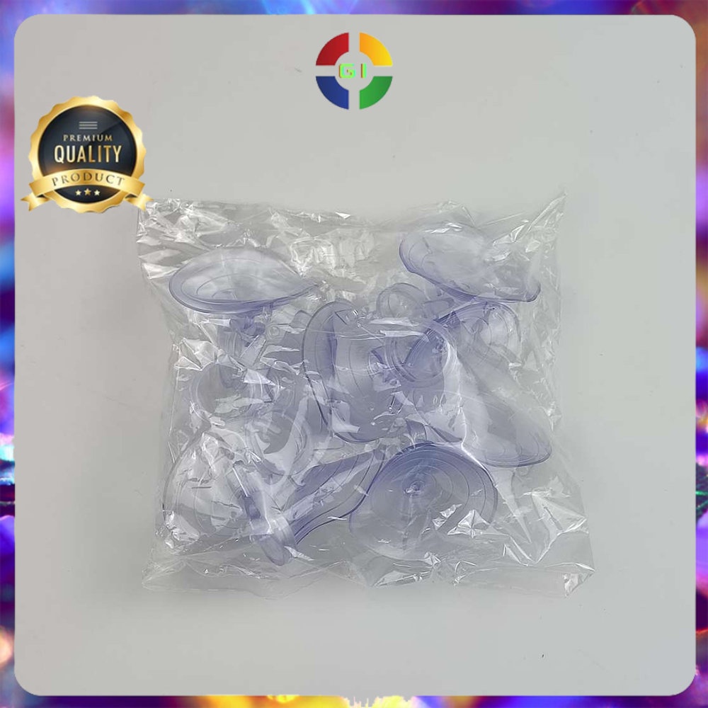 Gantungan PVC Plastik Alat Tempel Dinding 35 mm 10 PCS Transparent COD