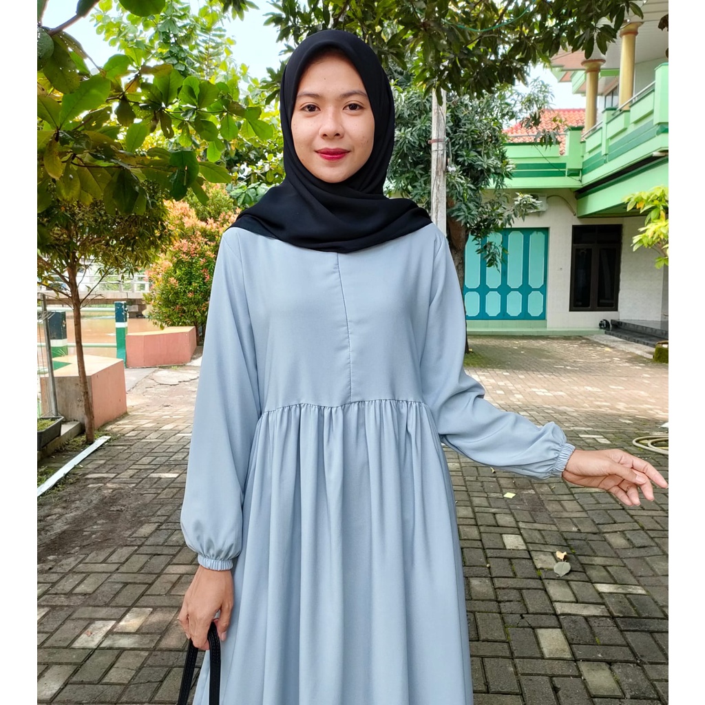 Gamis Wolfis M-XL Basic Babydoll/ Dress Babydoll Wolfis