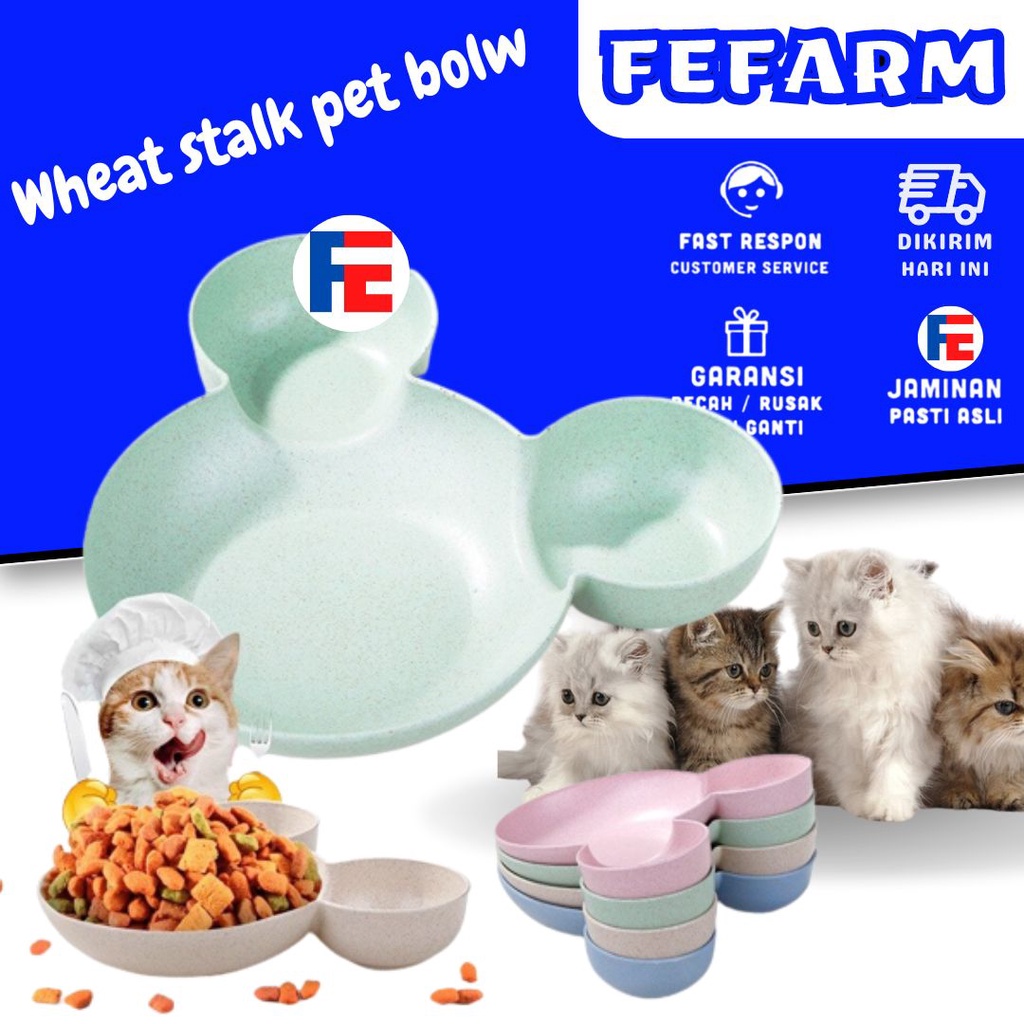 Mangkok Makan Kucing Anjing Kitten Pupy FEFARM