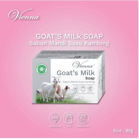 SABUN MANDI BATANG SUSU KAMBING VIENNA GOATS MILK SOAP 90GR ORIGINAL