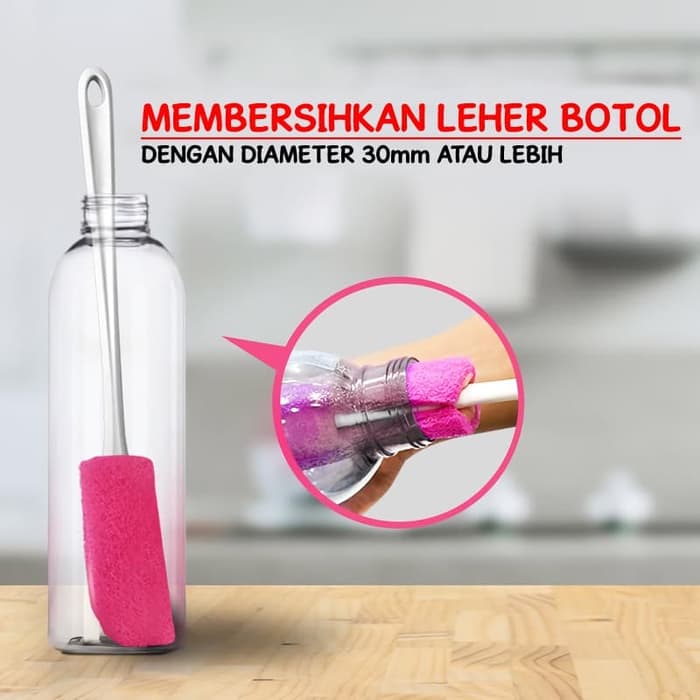 Ktmstore 3M Scotch Brite Pembersih botol minum Sikat Botol DBC01