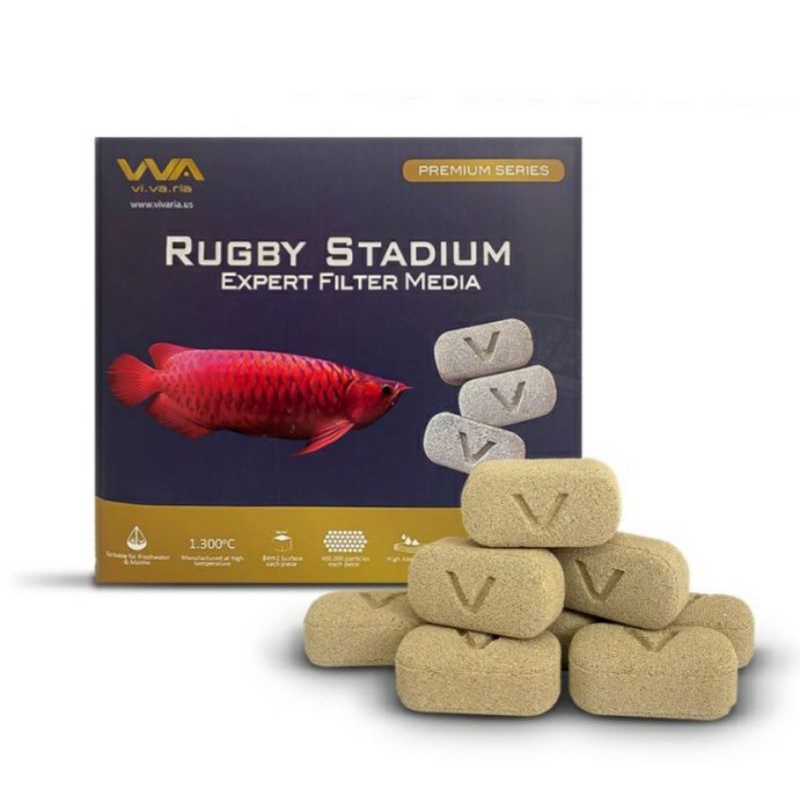 VIVARIA RUGBY STADIUM 500 GR MEDIA FILTER BIOLOGIS RUMAH BAKTERI BIO AQUARIUM KOLAM