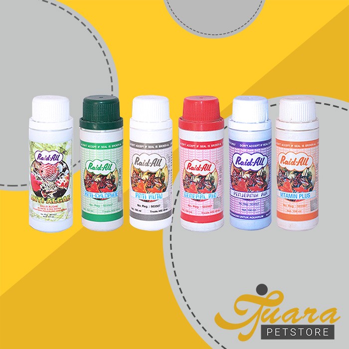 Obat Ikan Raid All Anti Kutu 100ml Raid-all Anti Tick 100 m