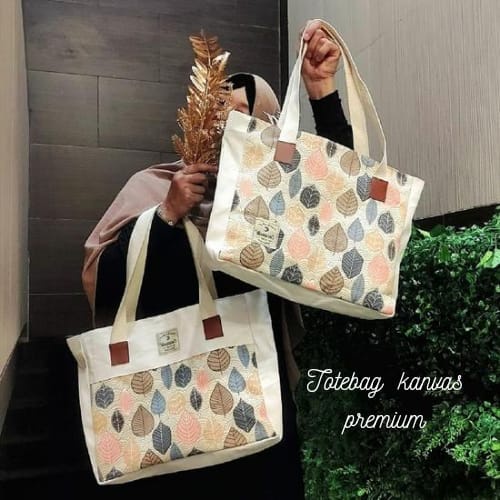 TOTEBAG WANITA RESLETING KANVAS / TAS TOTE BAG WANITA CANVAS UTK SHOPPING/KULIAH BISA POLOS &amp; CUSTOM