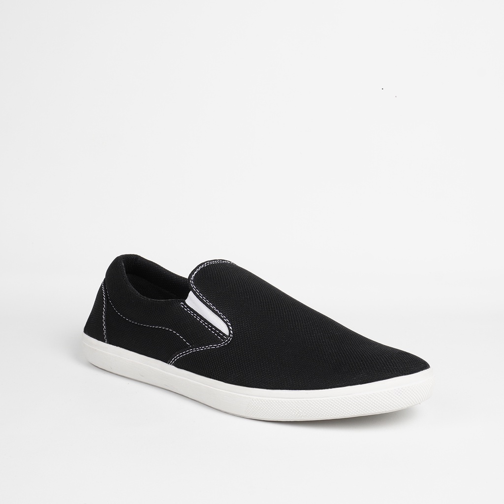 Sepatu Slip On Pria Wanita Walkers OG Black White Sepatu Sekolah Casual Santai TERLARIS