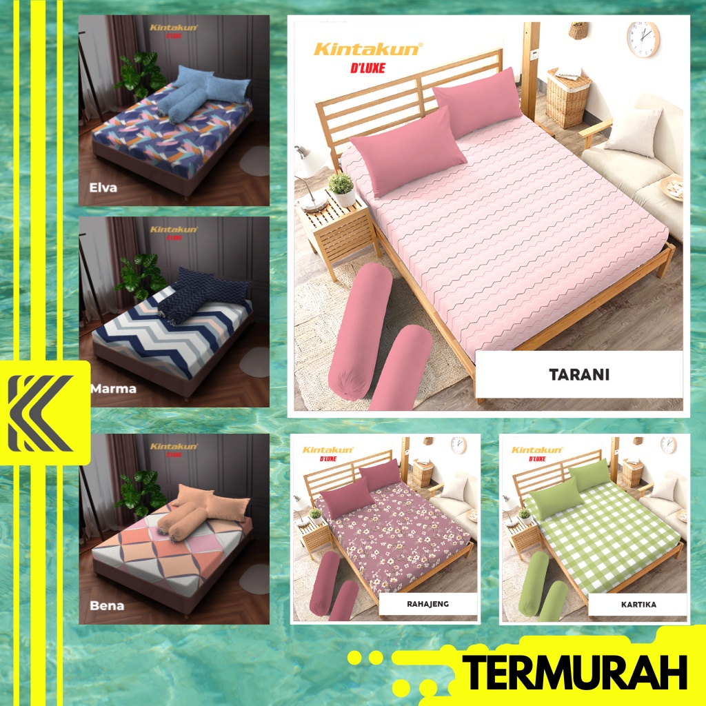 SPREI KINTAKUN DLUXE 160x200 NO 2 QUEEN SEPREI CANTIK MURAH MOTIF TERBARU SEPRAI KAMAR TIDUR D’LUXE SEPREI AESTHETIC D'LUXE D LUXE KINTAKUN SEPRAI CANTIK SEPRE DLUXE PROMO ANTI LUNTUR MOTIF PLUS SARUNG BANTAL SPREI DEWASA ALAS KASUR SPREI ADEM