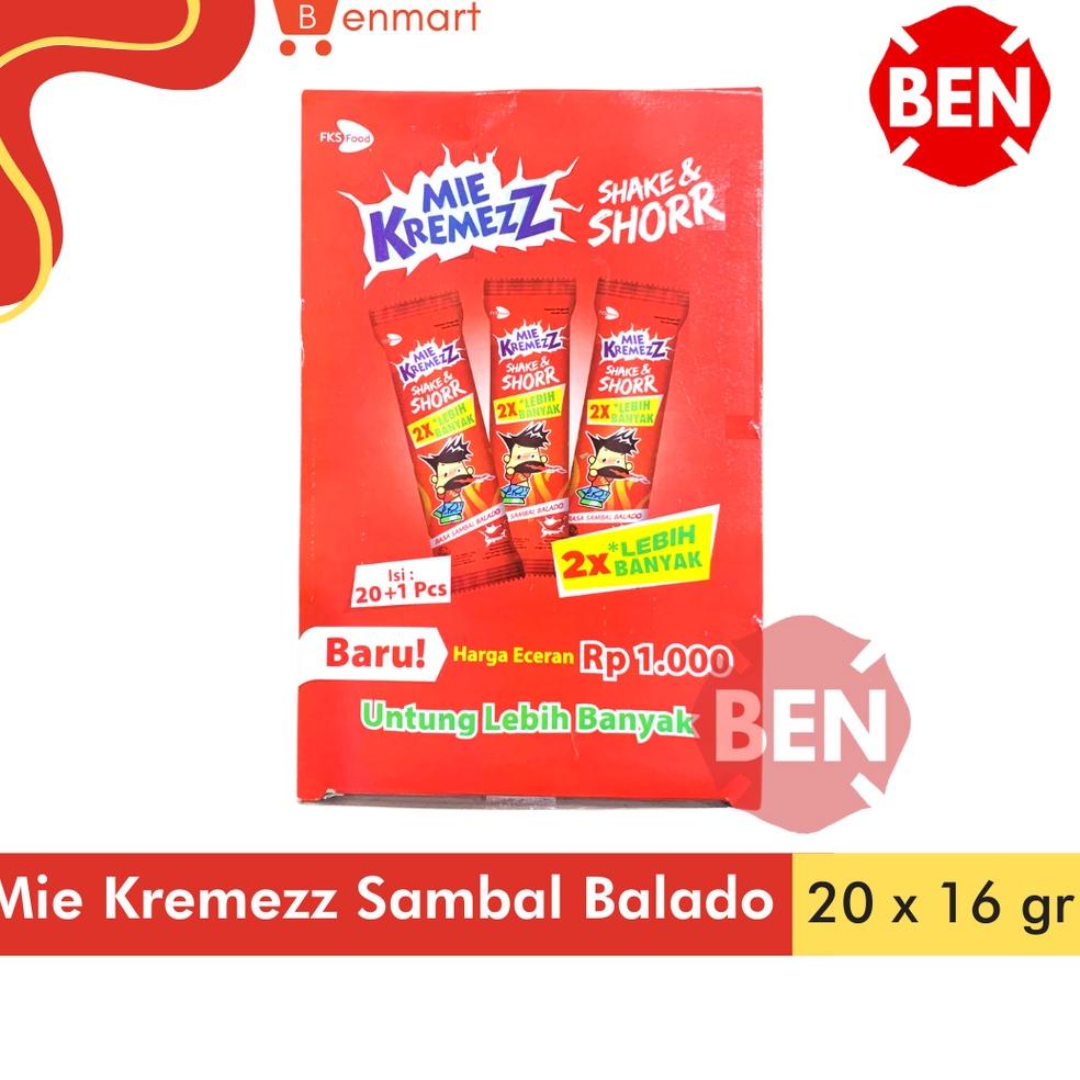 

Terbaru ￣ Mie Kremezz Shake & Shorr SAMBAL BALADO 1 Pak Box 20 Pcs 16g 16gr 16 g gr Mi Kremez Shor 1000 ♪