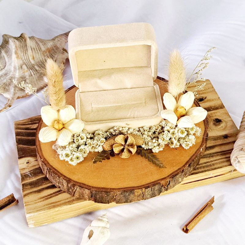 Kotak box cincin rustic box ring tunangan ring box lamaran ring box seserahan