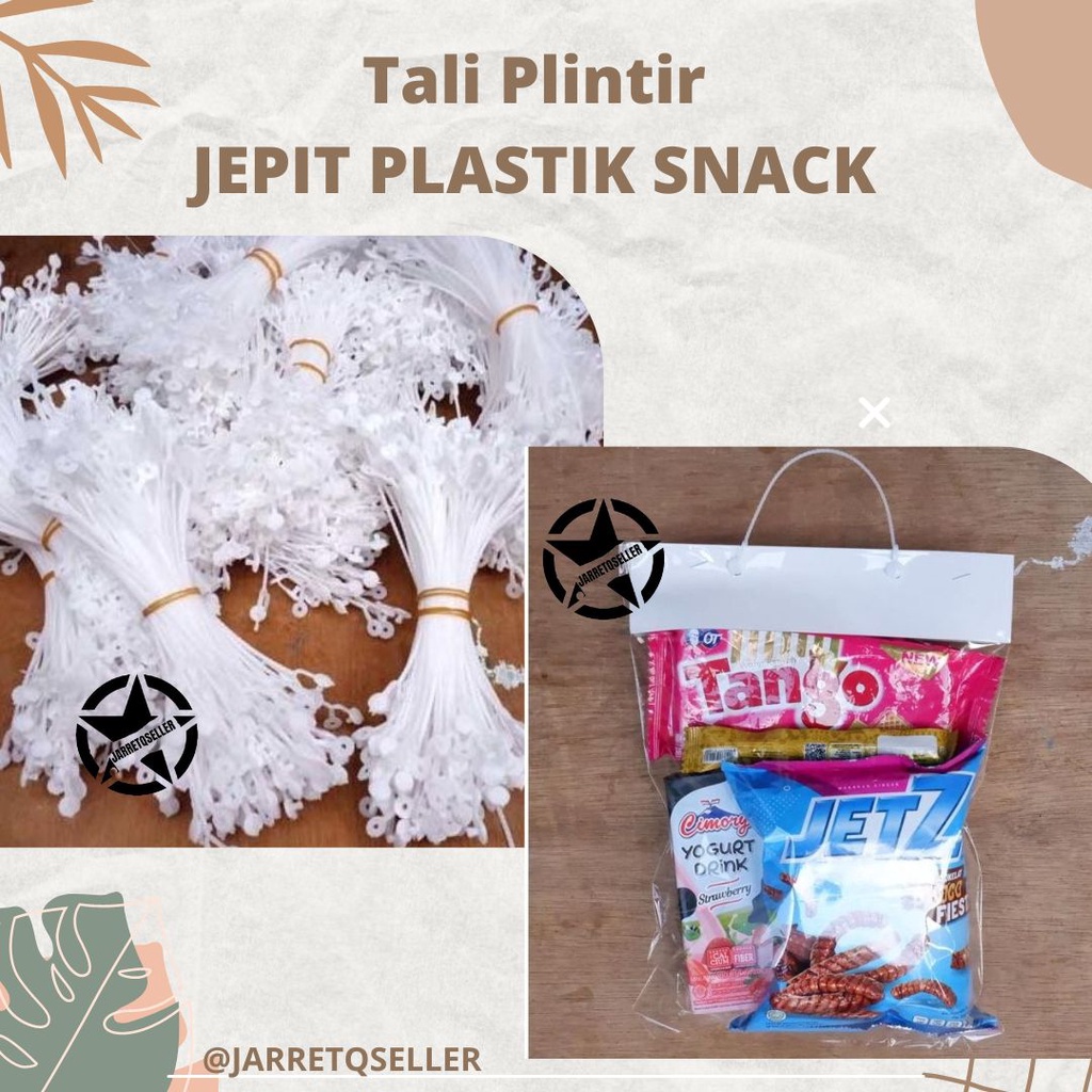 🆕 Tali Plintir Untuk Tas Jinjing Pegangan Plastik Pouch Warna Putih ||  Tali Plintir Untuk Tas Jinji