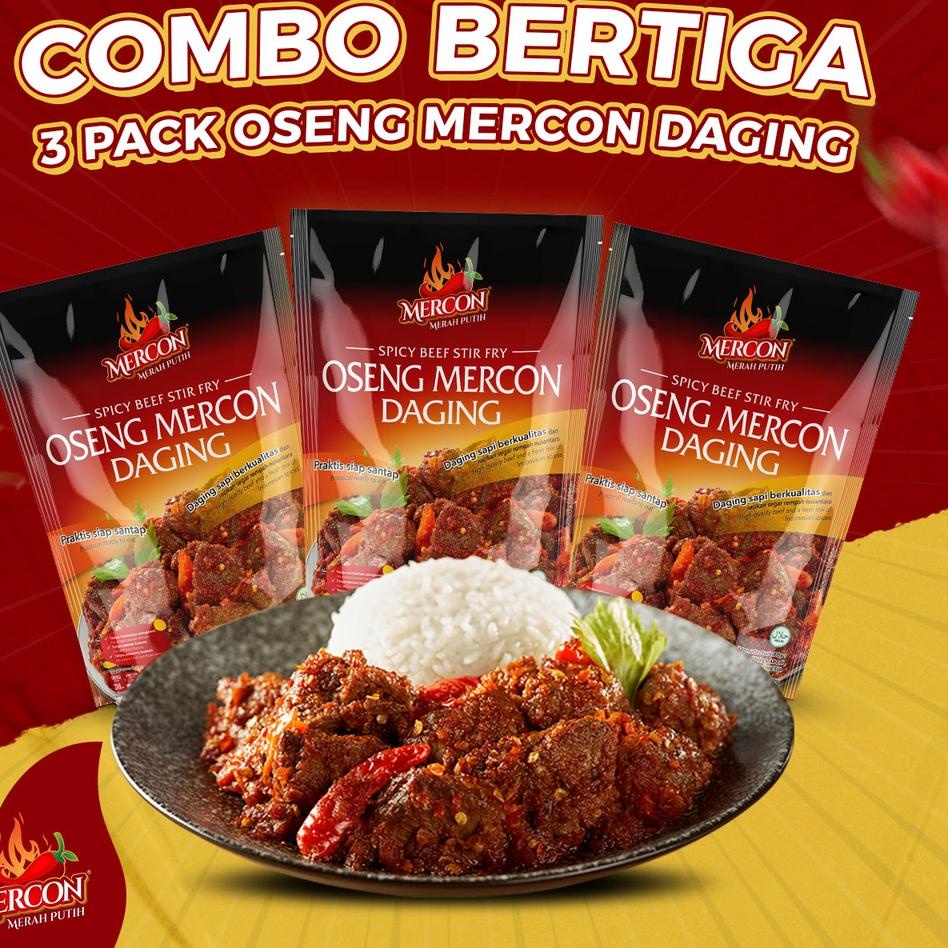 

Trx5m0La Mercon Merah Putih - Hemat Combo Bertiga || 3 x Oseng Mercon Daging