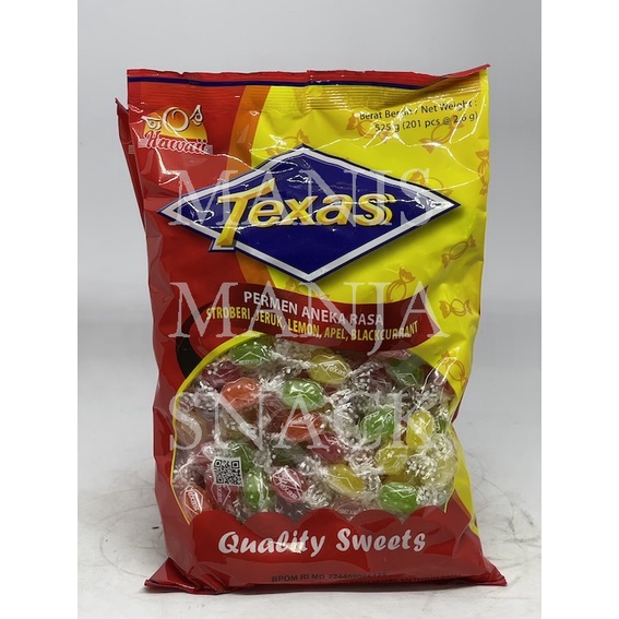 

Permen Texas Aneka Rasa Buah pak / pack / sak isi 201 pcs x 2.6 gr