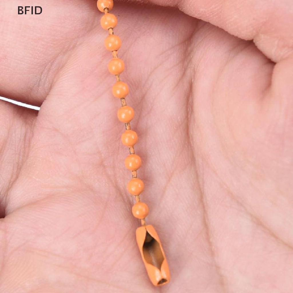 [BFID] 10pcs/set Konektor Rantai Manik-Manik Bola 2.4MM Warna-Warni Perhiasan DIY Membuat Gantungan Kunci [ID]