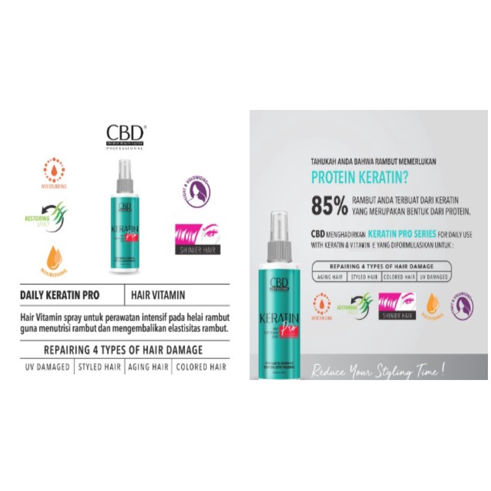 CBD Professional Keratin Pro Daily Hair Vitamin Spray 100ml