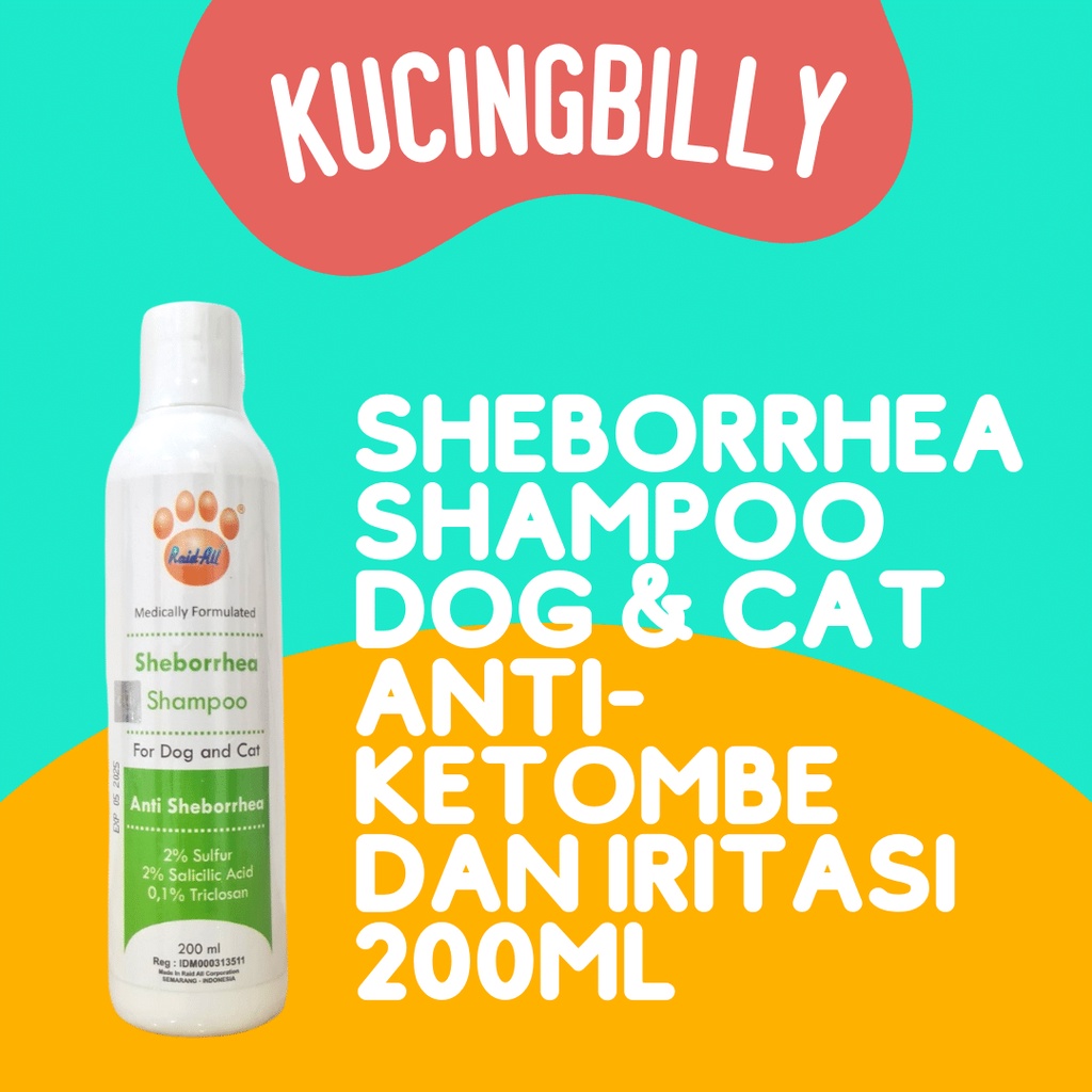 Sheborrhea 200ml anti ketombe dan iritasi kucing anjing