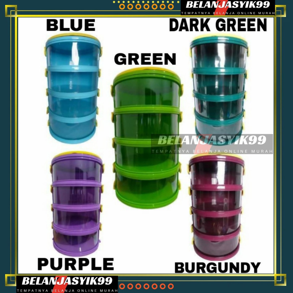 TUDUNG SAJI 4 SUSUN / TUDUNG SAJI SUSUN 4 / TUDUNG SAJI WARNA / TUDUNG SAJI PUTIH / TEMPAT PENYIMPANAN MAKANAN / TEMPAT PENYIMPANAN LAUK
