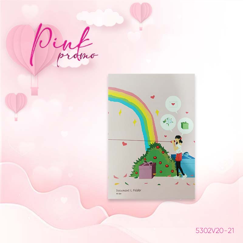 

Bambi Map L Folder Valentine A4 5302V20 Pastel Pink