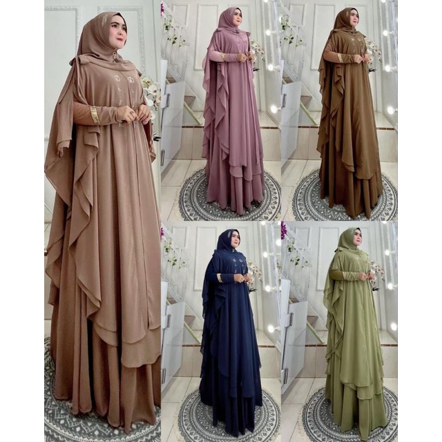 (NEW( JUBAH SET KHIMAR HOODIE BY DIJAH