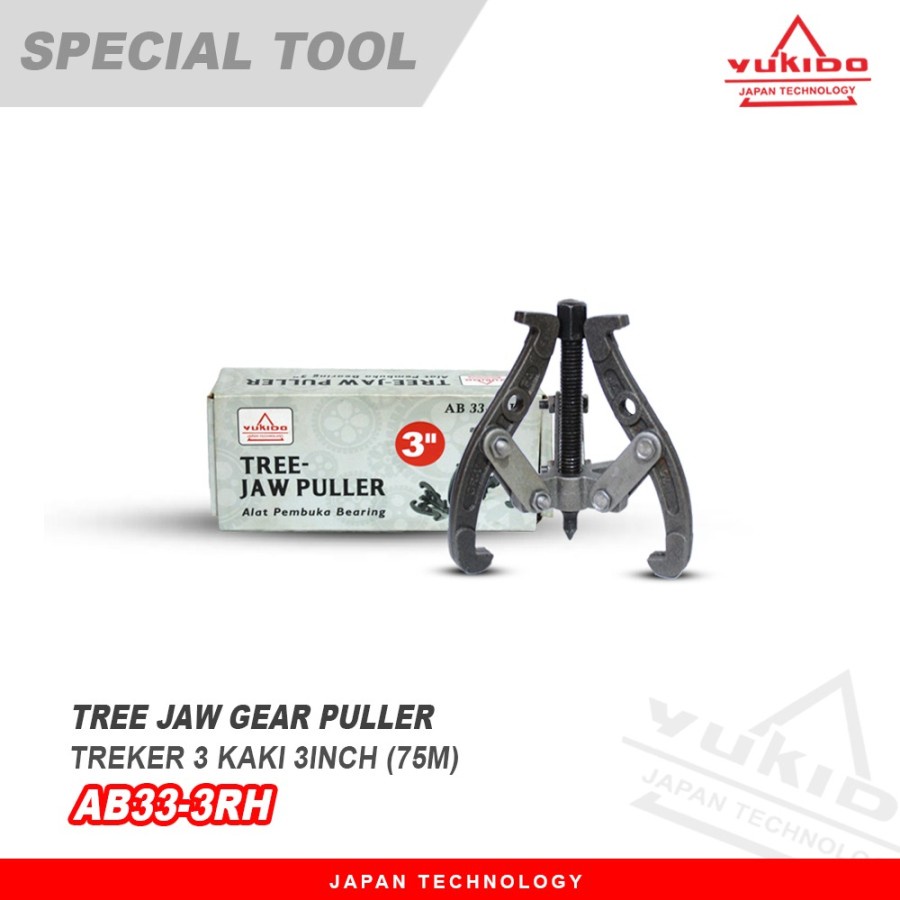 YUKIDO treker 3 kaki 3 inchi 75 mm In- Gear Puller 3 Jaw Tracker