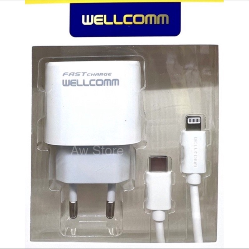 WELLCOMM Power Charger Usb C PD fAst Charging 20W Type Lightning for ip11/11 PRO MAX/12/12 PRO MAX/XS MAX/XR