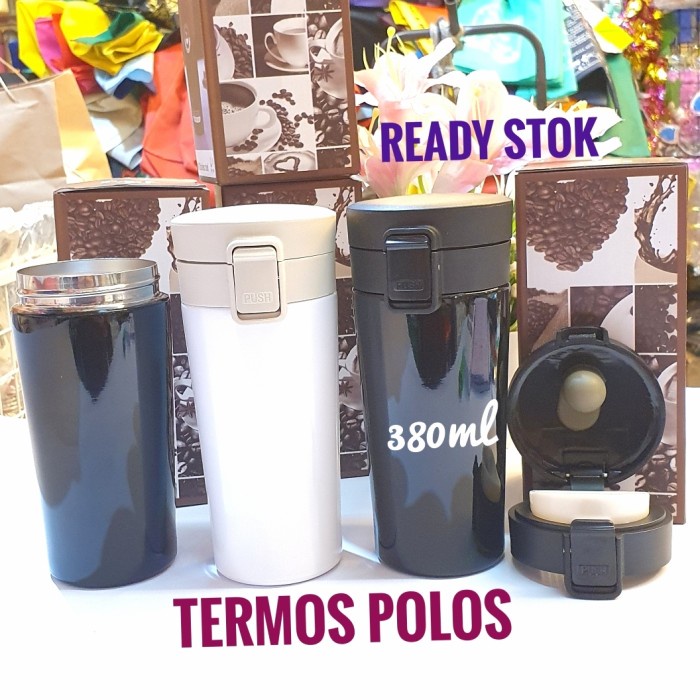 [Termos] Tumbler Kopi Polos Termos Polos Mug Coffee Tumbler Travel Stainless [Stok]