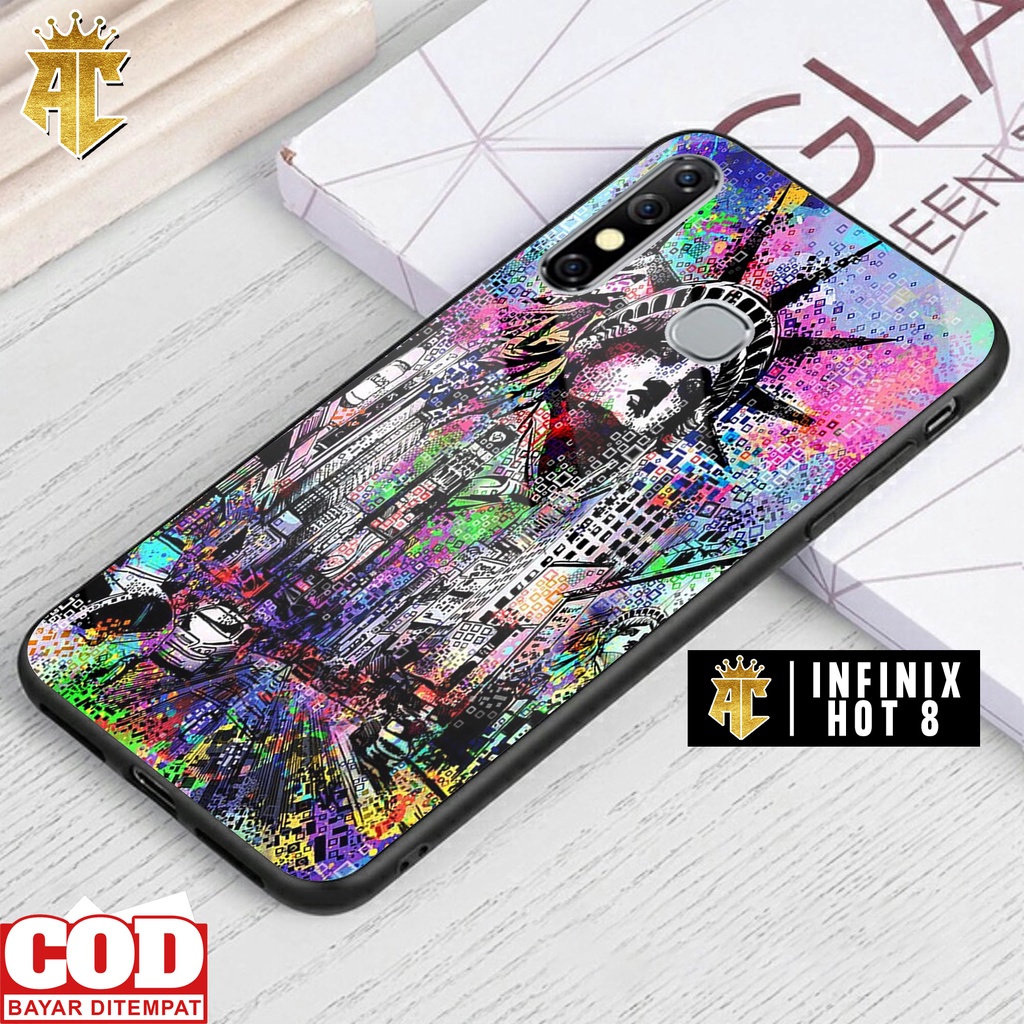 Case INFINIX HOT 8 - Casing INFINIX HOT 8 Terbaru 2022 AERO CASE [ MOTIF GRAFITTY ] Silikon INFINIX 