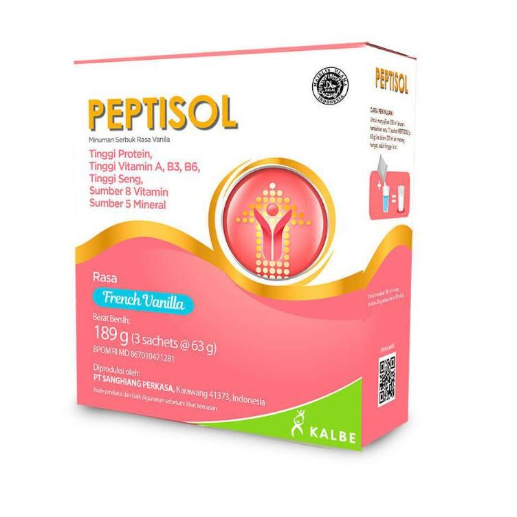 

Terlaris Peptisol vanila coklat 190/189 gr - nutrisi tinggi protein 