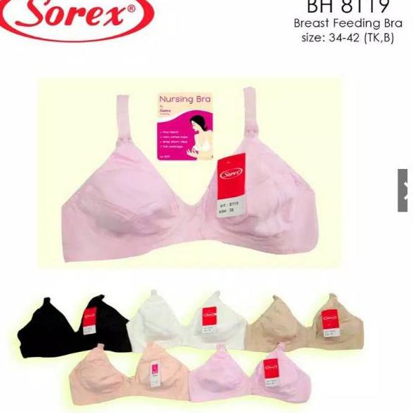 SOREX8119 Bra Menyusui Busa Tipis Tanpa Kawat Kait 2 Setara Cup B {BMA.28Ja23d}