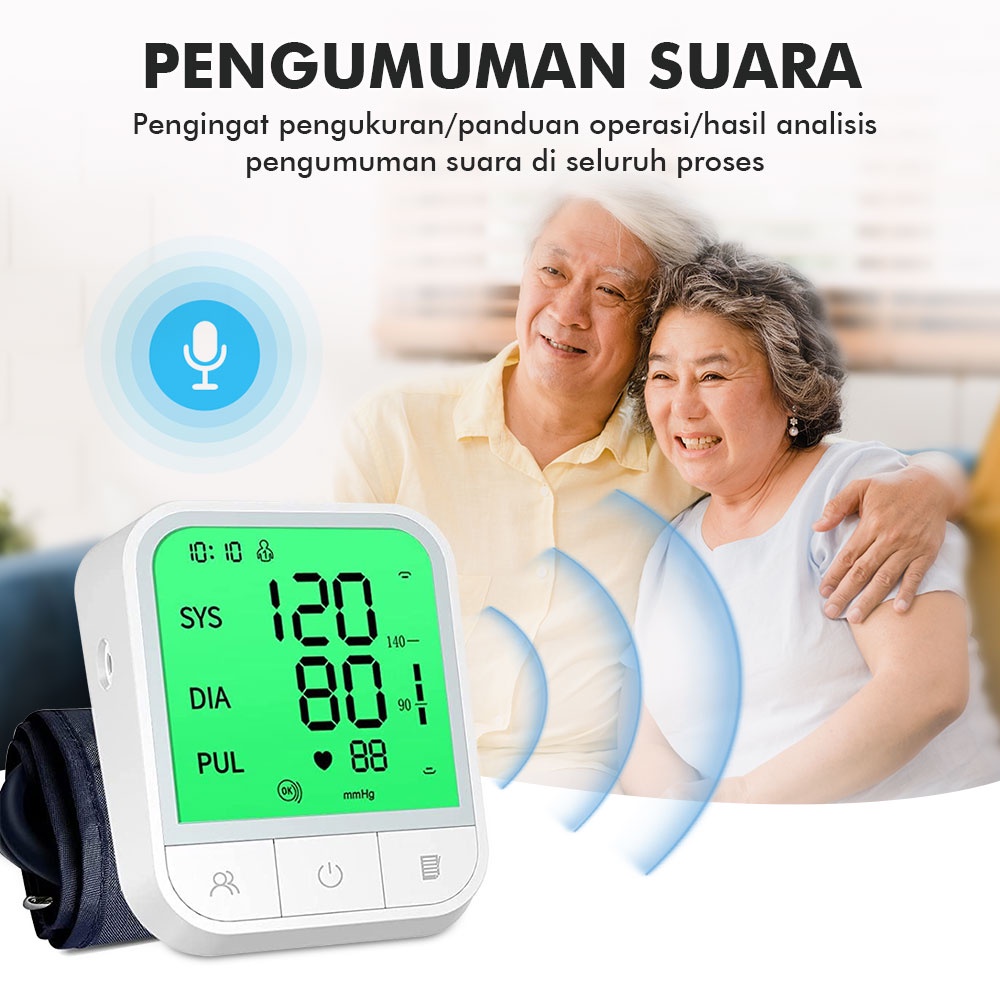 Elektronik Sphygmomanometer Tekanan Darah Digital Rumah Monitor Tekanan Darah Lengan Atas FDA CE Bersertifikat Tensimeter Digital Otomatis Dengan Suara