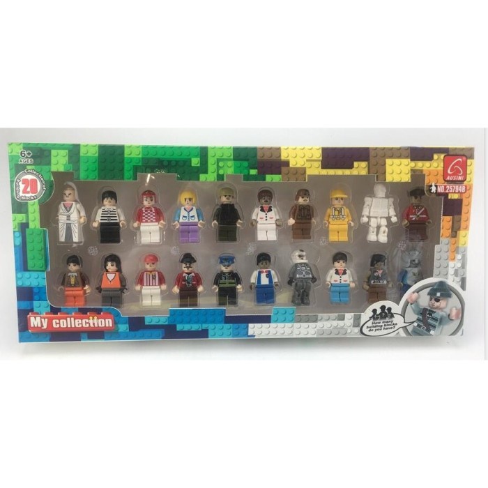 Brick Lego Brick Motif Orang Orangan / Block Lego Motif Orang Orangan 20 Pcs