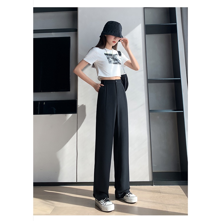 Baru Kekinian Fashion Highwaist Hitam Celana Setelan Wanita