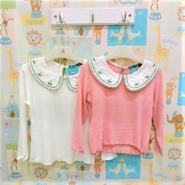 Blouse Kerah Bunga Anak Perempuan 8601