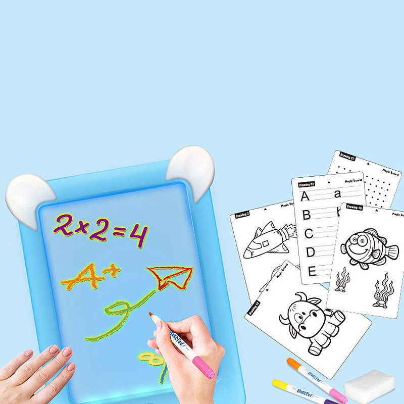 Magic Board Drawing LED | Ajaib | Papan Gambar | Papan Tulis Anak Anak Magnetic | Edukasi | Magnet