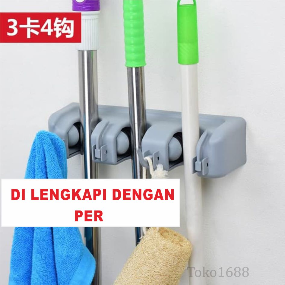 SMALL MOP HOLDER GANTUNGAN SAPU ALAT PEL DENGAN HOOK
