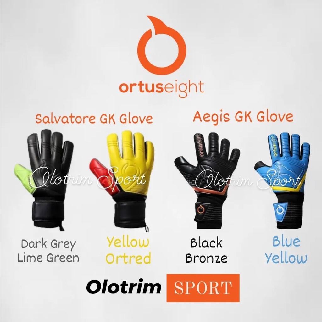 Sarung Tangan Kiper Ortus OrtusEight AEGIS GK GLOVE / SALVATORE GK GLOVE Bone Non Bone Tulang Tanpa 