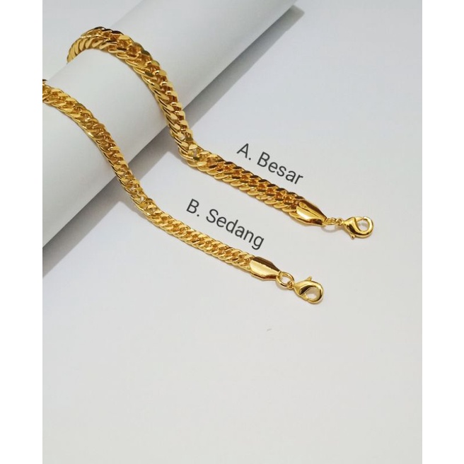 JAL89. Kalung xuping rantai dewasa lapis emas 45cm warna 24k