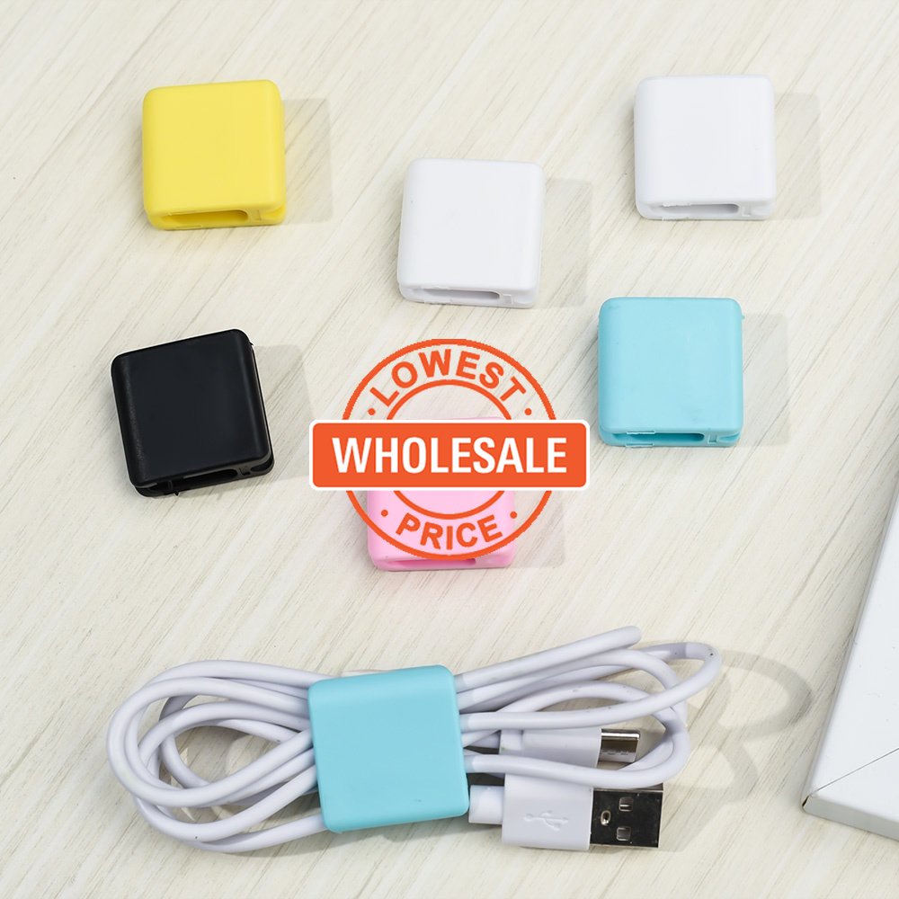 [Harga Grosir]1 Pc Bracket Holder Kabel USB Pengisi Daya Universal Bahan Silikon Warna Acak