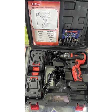 Impack wrench jld 48volt baterai 2pc/ mesin pembuka baut Impack cordless jld