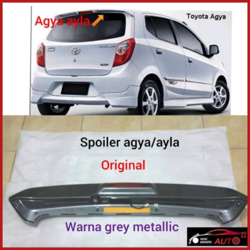 Spoiler Sayap Mobil Agya Ayla + Lampu Rem