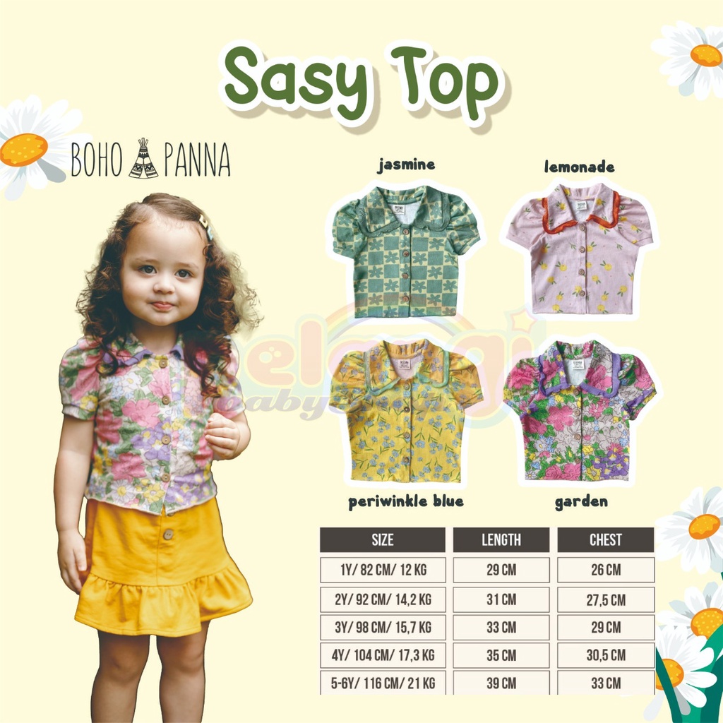 BOHOPANNA | BOHO | BOHO PANNA SASSY TOP | ATASAN ANAK PEREMPUAN