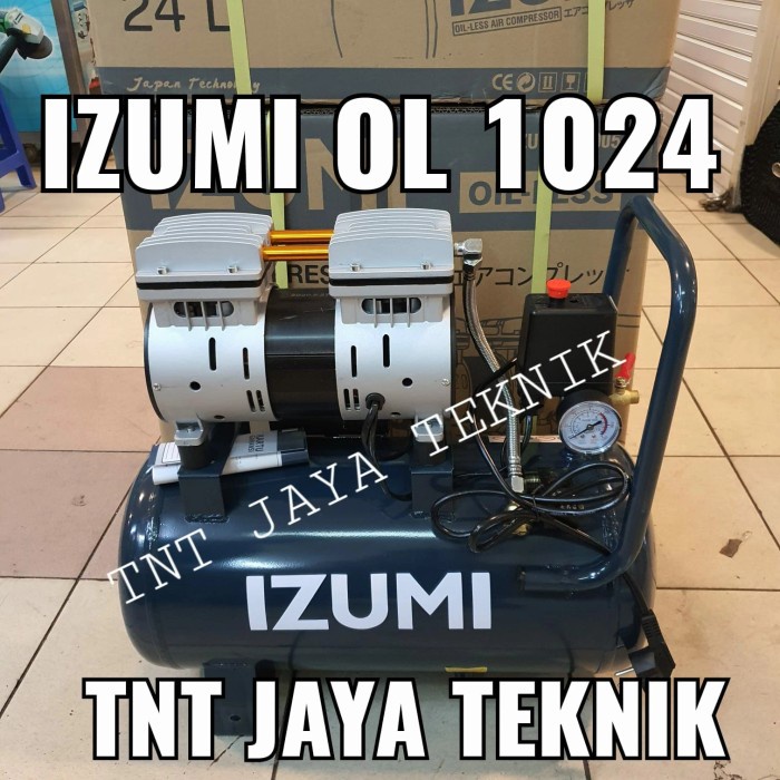 Udara Izumi 24 Liter Ol 10-24 Kompresor Oilless Izumi 1Hp 24Liter Ol 1024